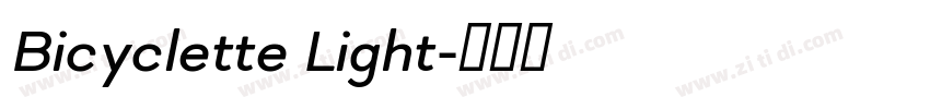 Bicyclette Light字体转换